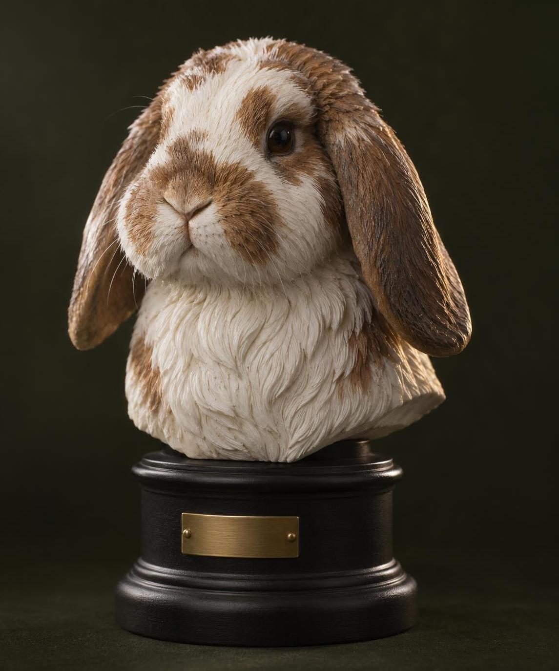 Hand-painted Holland Lop bust